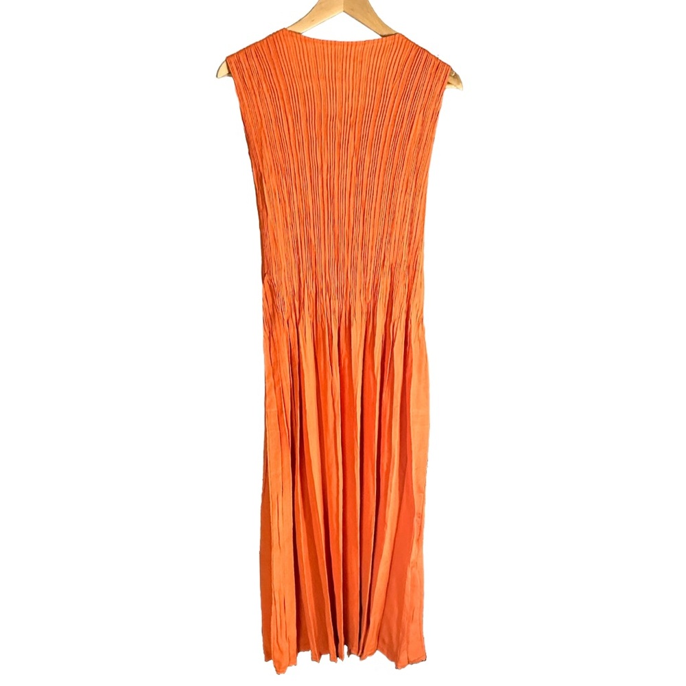 Textured and Pleated Orange Korean Kimeng Dress (Sm/M) - Picture 5 of 6